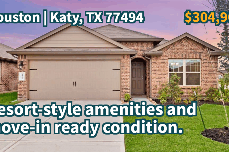 Katy, TX 77494 | $304,900 | 1,701 Sqft, 3 beds, 2 full baths, Single-Family | Resort-style amenities and move-in ready condition.