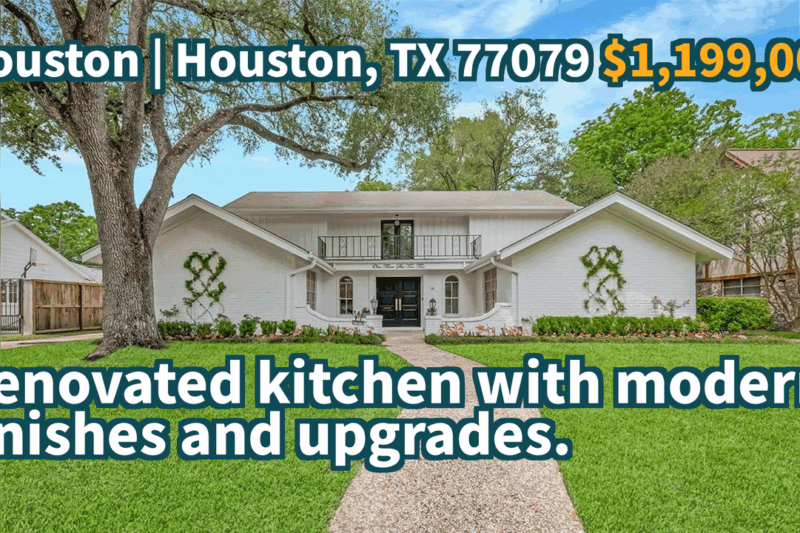 Houston, TX 77079 | $1,199,000 | 3,120 Sqft, 5 beds, 2 full and 1 half baths, Single-Family | Renovated kitchen with modern finishes and upgrades.