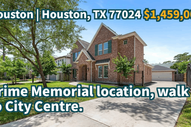 Houston, TX 77024 | $1,459,000 | 3,980 Sqft, 4 beds, 4 full and 1 half baths, Single-Family | Prime Memorial location, walk to City Centre.