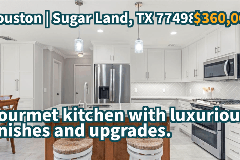 Sugar Land, TX 77498 | $360,000 | 2,562 Sqft, 4 beds, 2 full and 1 half baths, Single-Family | Gourmet kitchen with luxurious finishes and upgrades.