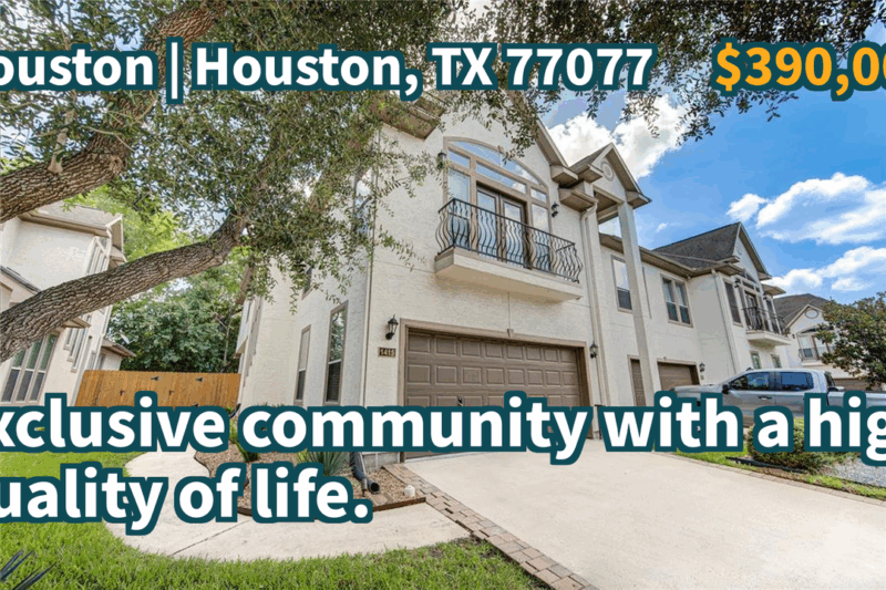Houston, TX 77077 | $390,000 | 2,287 Sqft, 3 beds, 2 full and 1 half baths, Single-Family | Exclusive community with a high quality of life.