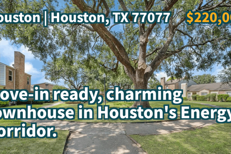 Houston, TX 77077 | $220,000 | 1,716 Sqft, 3 beds, 2 full and 1 half baths, Single-Family | Move-in ready, charming townhouse in Houston’s Energy Corridor.