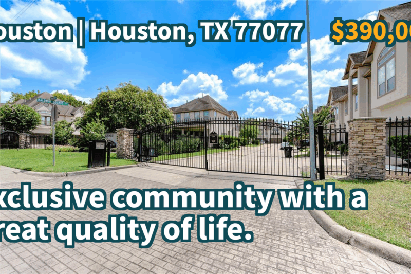 Houston, TX 77077 | $390,000 | 2,287 Sqft, 3 beds, 2 full and 1 half baths, Single-Family | Exclusive community with a great quality of life.