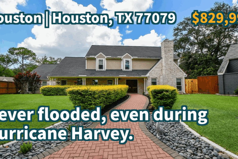 Houston, TX 77079 | $829,999 | 3,520 Sqft, 4 beds, 3 full baths, Single-Family | Never flooded, even during Hurricane Harvey.