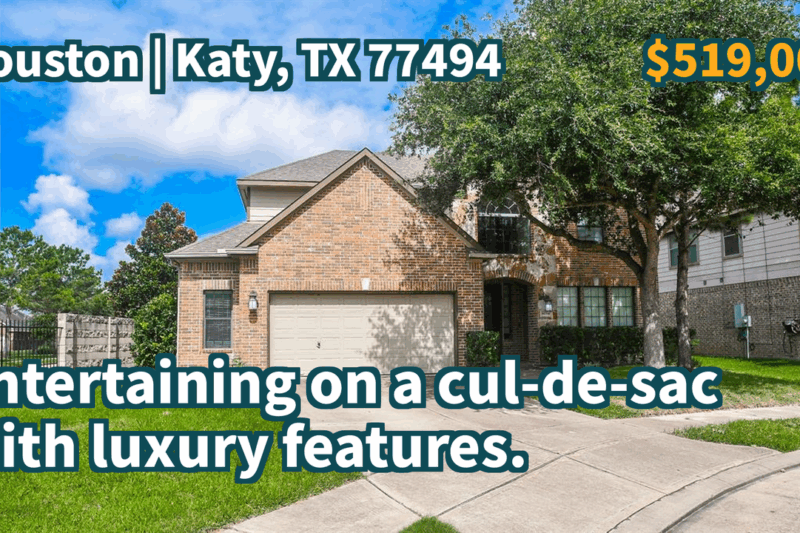 Katy, TX 77494 | $519,000 | 3,134 Sqft, 4 beds, 3 full and 1 half baths, Single-Family | Entertaining on a cul-de-sac with luxury features.
