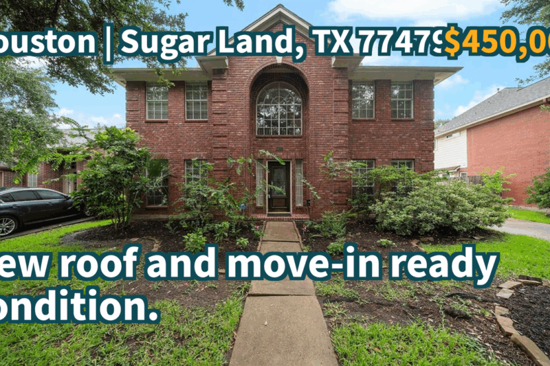 Sugar Land, TX 77479 | $450,000 | 2,528 Sqft, 4 beds, 2 full and 1 half baths, Single-Family | New roof and move-in ready condition.