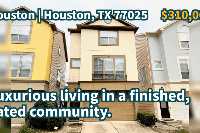 Houston, TX 77025 | $310,000 | 1,734 Sqft, 3 beds, 3 full and 1 half baths, Single-Family | Luxurious living in a finished, gated community.