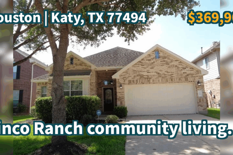 Katy, TX 77494 | $369,900 | 1,890 Sqft, 3 beds, 2 full baths, Single-Family | Cinco Ranch community living.