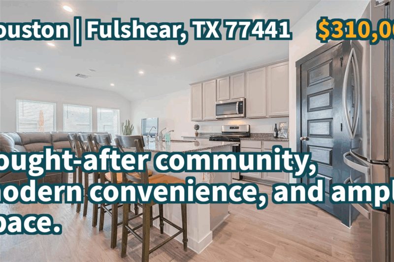 Fulshear, TX 77441 | $310,000 | 1,862 Sqft, 4 beds, 2 full baths, Single-Family | Sought-after community, modern convenience, and ample space.