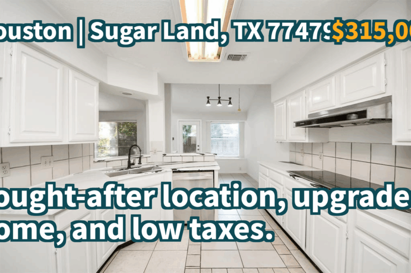 Sugar Land, TX 77479 | $315,000 | 1,660 Sqft, 3 beds, 2 full baths, Single-Family | Sought-after location, upgraded home, and low taxes.
