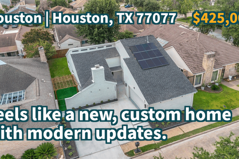 Houston, TX 77077 | $425,000 | 2,500 Sqft, 4 beds, 3 full and 1 half baths, Single-Family | Feels like a new, custom home with modern updates.
