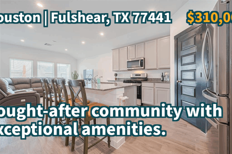 Fulshear, TX 77441 | $310,000 | 1,862 Sqft, 4 beds, 2 full baths, Single-Family | Sought-after community with exceptional amenities.