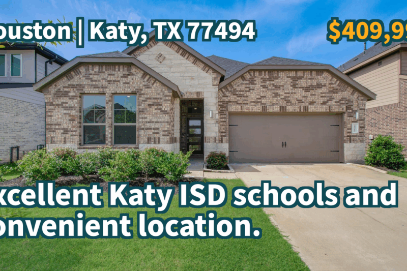 Katy, TX 77494 | $409,999 | 2,249 Sqft, 4 beds, 2 full and 1 half baths, Single-Family | Excellent Katy ISD schools and convenient location.