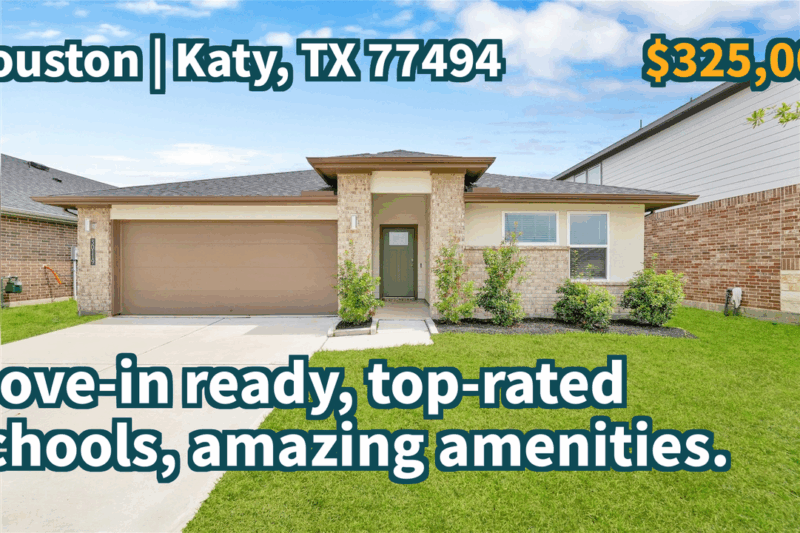 Katy, TX 77494 | $325,000 | 1,820 Sqft, 4 beds, 2 full baths, Single-Family | Move-in ready, top-rated schools, amazing amenities.