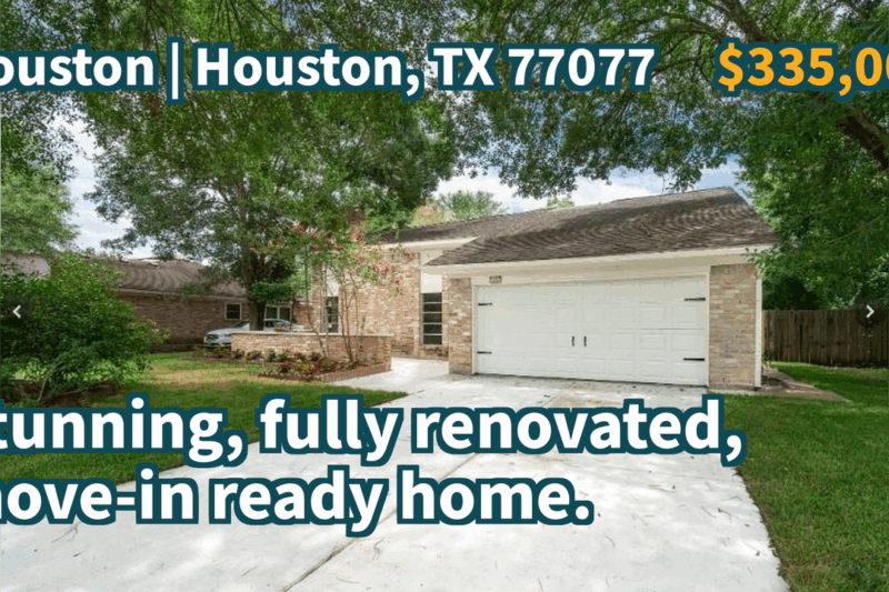Houston, TX 77077 | $335,000 | 2,161 Sqft, 3 beds, 2 full baths, Single-Family | Stunning, fully renovated, move-in ready home.