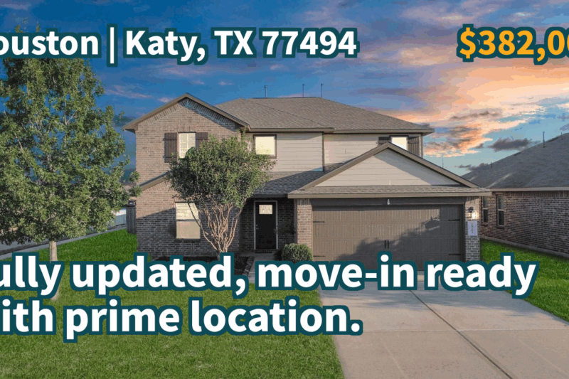 Katy, TX 77494 | $382,000 | 2,580 Sqft, 4 beds, 3 full and 1 half baths, Single-Family | Fully updated, move-in ready with prime location.