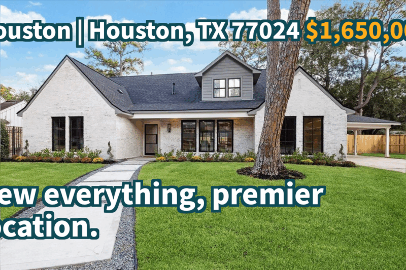 Houston, TX 77024 | $1,650,000 | 3,876 Sqft, 4 beds, 3 full and 2 half baths, Single-Family | New everything, premier location.