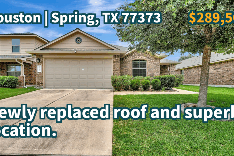 Spring, TX 77373 | $289,500 | 2,033 Sqft, 4 beds, 2 full baths, Single-Family | Newly replaced roof and superb location.