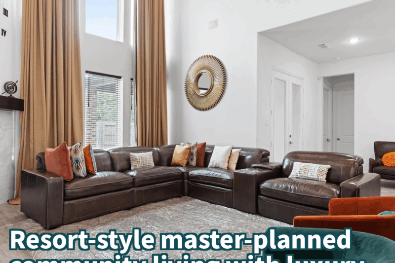 Fulshear, TX 77441 | $624,990 | 3,524 Sqft, 4 beds, 4 full and 1 half baths, Single-Family | Resort-style master-planned community living with luxury home.