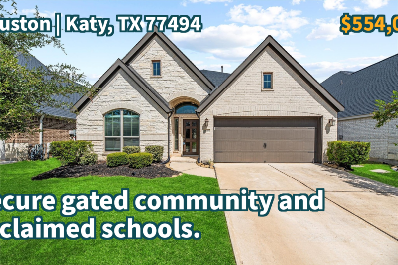 Katy, TX 77494 | $554,000 | 2,640 Sqft, 4 beds, 3 full baths, Single-Family | Secure gated community and acclaimed schools.