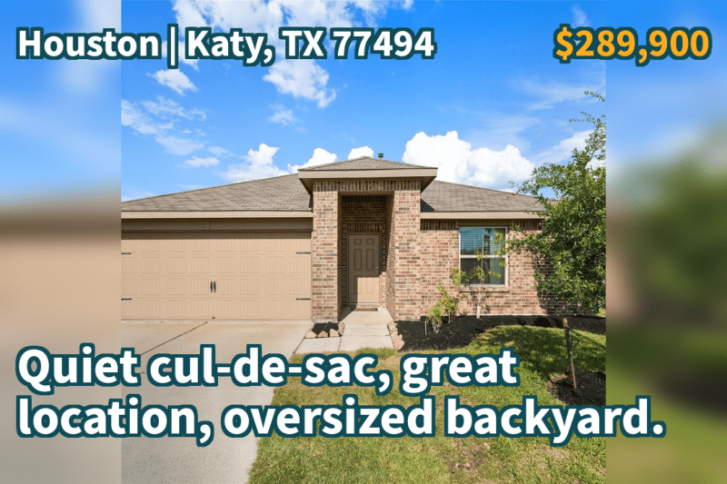 Katy, TX 77494 | $289,900 | 1,508 Sqft, 3 beds, 2 full baths, Single-Family | Quiet cul-de-sac, great location, oversized backyard.